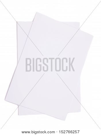stack of papers isolared on white background