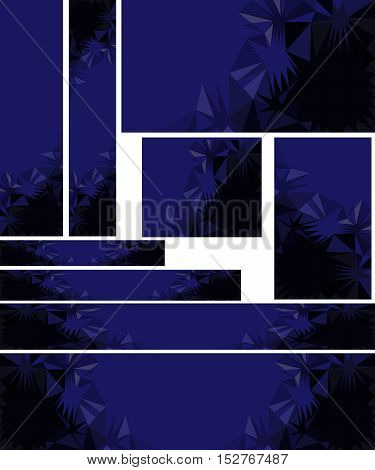 Set of various dimension low polly wallpapers for web and mobile applications