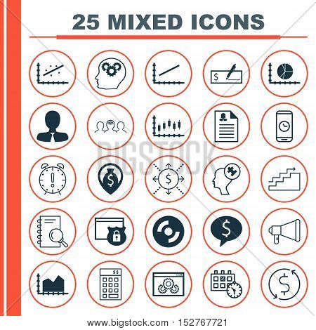 Set Of 25 Universal Editable Icons For Business Management, Hr And Human Resources Topics. Includes
