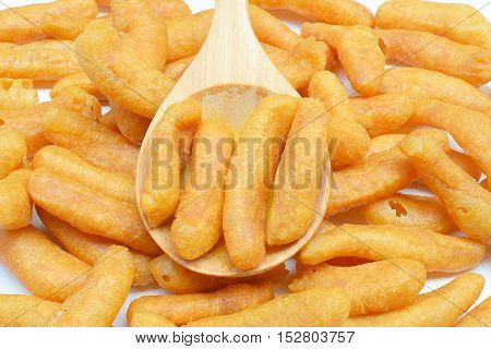 deep-fried dough stick (Patongko) in a dish