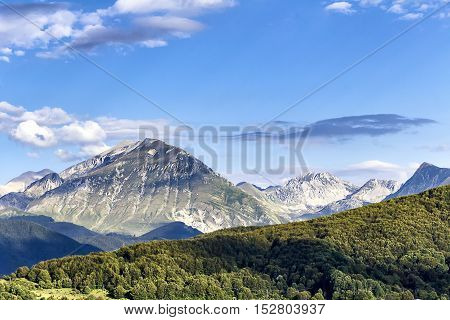 Panoramic Apennine Italy - Monti della Laga - Aquila Italy