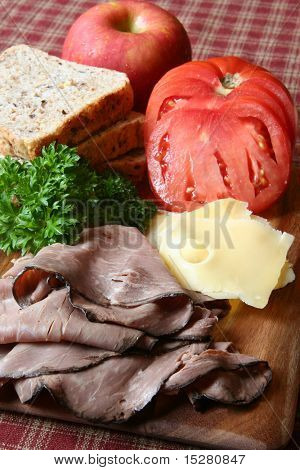 Roast Beef Sandwich Zutaten.