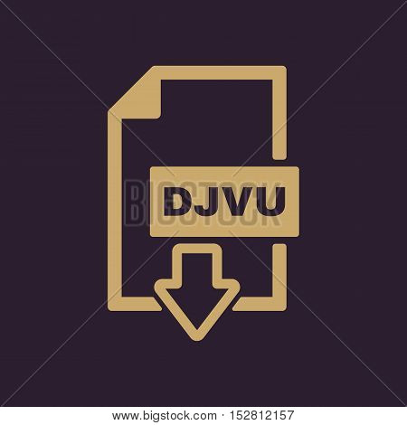 The DJVU icon. File format symbol. Flat Vector illustration