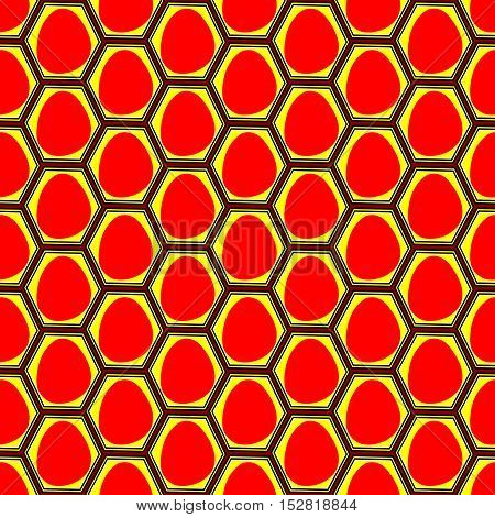 red eggs pressed in eggs boxes (seamless pattern)