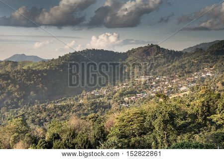Doi chang village on the mountains,Chiang Rai, Thailand
