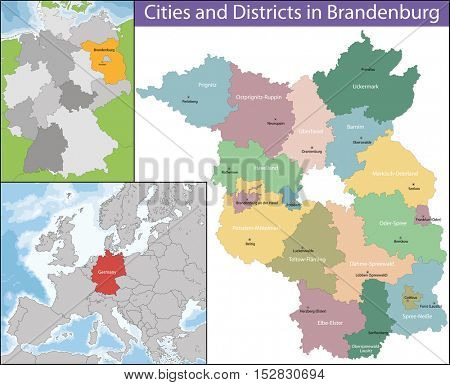 Map of Brandenburg