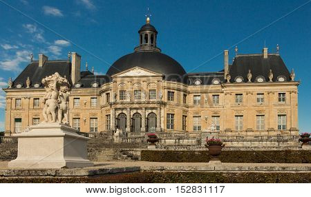 The Vaux-le-Vicomte is a Baroque French castle constructed from 1658 to 1661 for Nicolas Fouquet the superintendant of Finances of Louis XIV.
