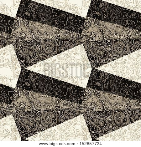 Abstract black and white pattern with marbled veined structure. Mottled black and white pattern with classic texture of marble