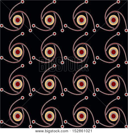 pattern of fragments of atoms (colored image)