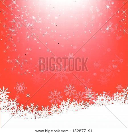 Christmas snowflake with night star light and snow fall abstract bakcground vector illustration eps10 002