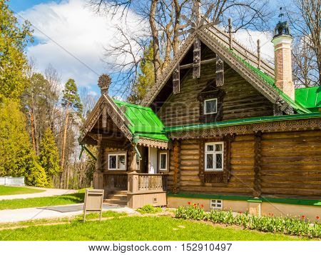 ABRAMTSEVO, RUSSIA - MAY 1, 2016: Memorial manor Abramtsevo artistic and literary museum-reserve. Summer cottage