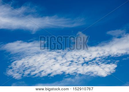 The beautiful blue sky with white cloud