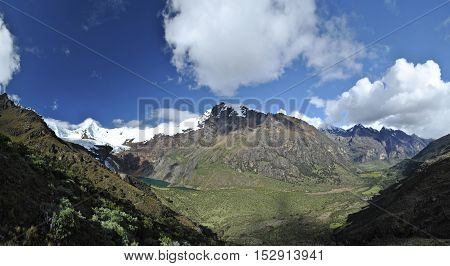 Fantastic panoramic view into two valley's, Huaraz, Peru