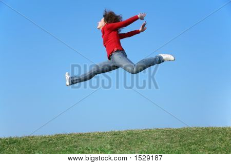 Springen meisje