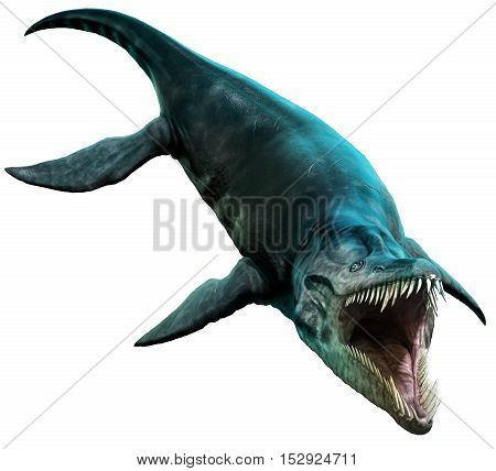 Liopleurodon dinosaur from the Jurassic era 3D illustration