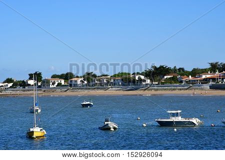 La Flotte France - september 25 2016 : boats in the picturesque port