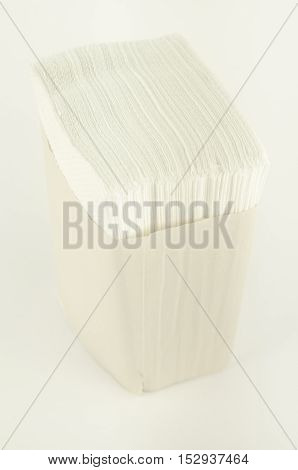 Paper napkins. Stand. Vertical photoPaper napkins,white background