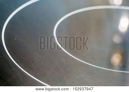 Surface Of Black Electric And Inductive Hob.