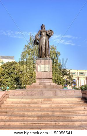 KALININGRAD RUSSIA - September 19.2008: Monument of the Kaliningrad region is a part of the RSFSR in 1946