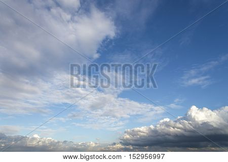 beautiful group white cloud and blue sky background