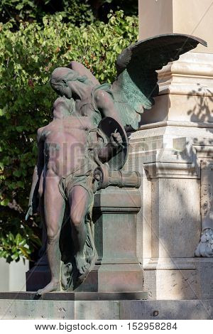 TRAPANI ITALY - AUGUST 11 2016: World War I Memorial in Trapani Sicily