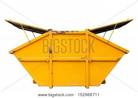 Industrial Waste Bin (dumpster) for municipal waste or industrial waste isolated on white background.