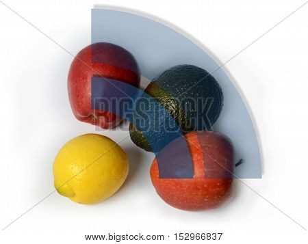 Fruits forming wireless (WiFi) connection symbol conceptual illustration