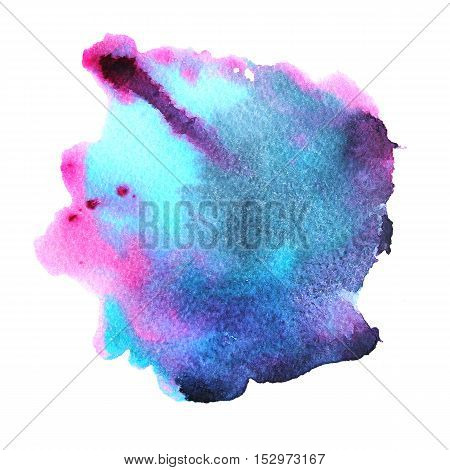 Watercolor raster colorful background, blot. Modern raster illustation