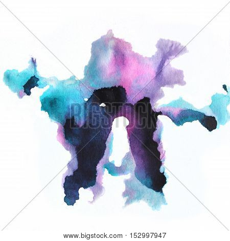 Watercolor raster colorful background, blot. Modern raster illustation