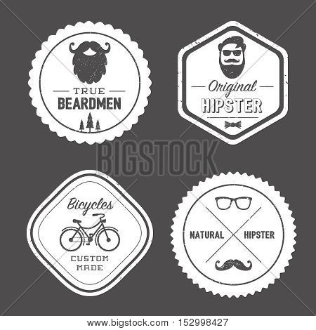 Vintage Retro Styled Hipster Logos