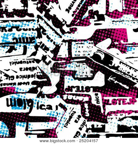 naadloze vector halftone krant