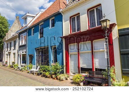 Colorful Houses In The Historic Center Of Doesburg, Netherlands