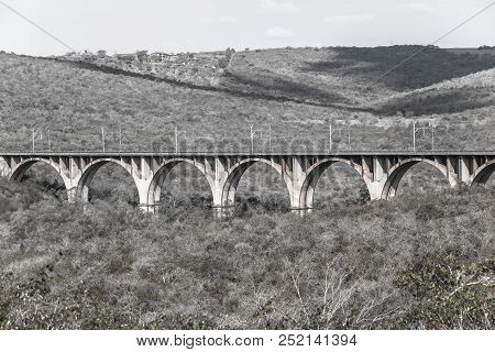 Railway Arched Bridge Vintage Landscape