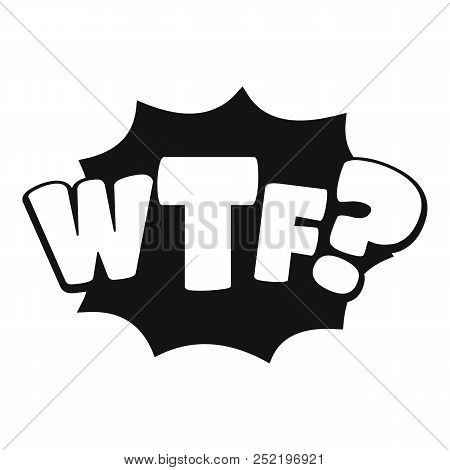 Comic Boom Wtf Icon. Simple Illustration Of Comic Boom Wtf  Icon For Web