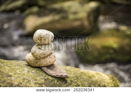 Couple Of Stones (pyramid) In Vydra River