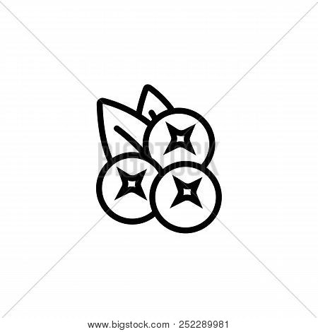 Blueberry Line Icon. Fresh, Heap, Snack. Berry Concept. Vector Illustration Can Be Used For Topics L
