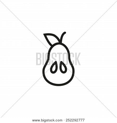 Pear Line Icon. Ingredient, Health, Food. Fruit Concept. Vector Illustration Can Be Used For Topics 