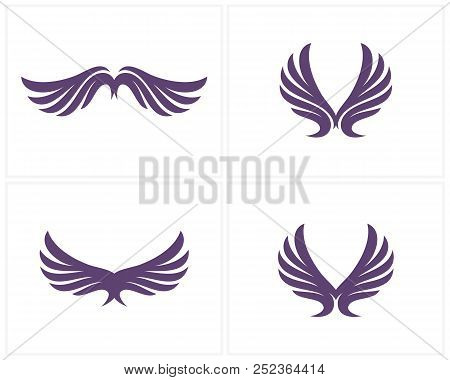 Set Of Wing Icon Logo Design Vector, Wing Logo Template