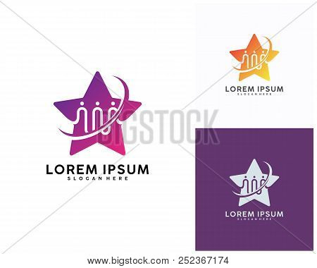 Star Discussion Group Logo Template, Consult Forum Logo Template, People And Consult Logo Designs Ve