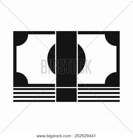 Swiss Franc Banknote Icon In Simple Style Isolated On White Background