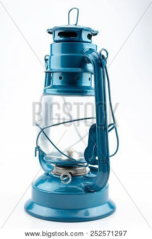 Blue Kerosene Lamp.