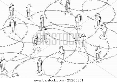 Netværk af mennesker - 3D skitse