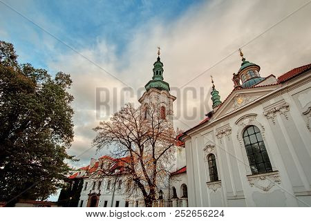 The Basilica Of The Assumption Of Our Lady In Strahov Monastery, Prague, Czech Republic.