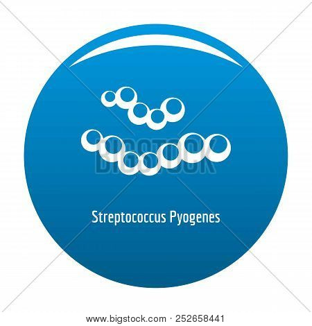 Streptococcus Pyogenes Icon Blue Circle Isolated On White Background
