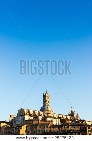 View Of The Old Town Of Siena With The Duomo, Italy