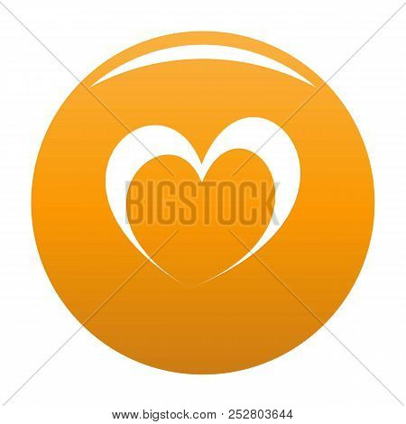 Frantic Heart Icon. Simple Illustration Offrantic Heart Icon For Any Design Orange