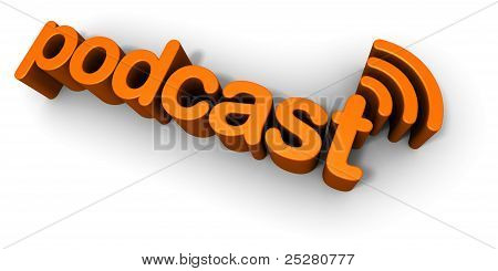 Podcast 3D tekst Design