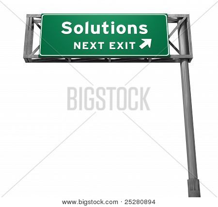 Løsninger-motorvejen Exit-tegn