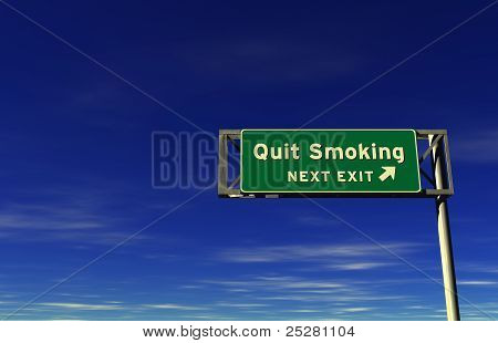 Rygestop - motorvejen Exit-tegn