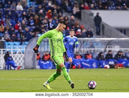Kyiv, Ukraine - February 12, 2020: Goalkeeper Renato Josipovic Of Dinamo Zagreb U19 In Action During